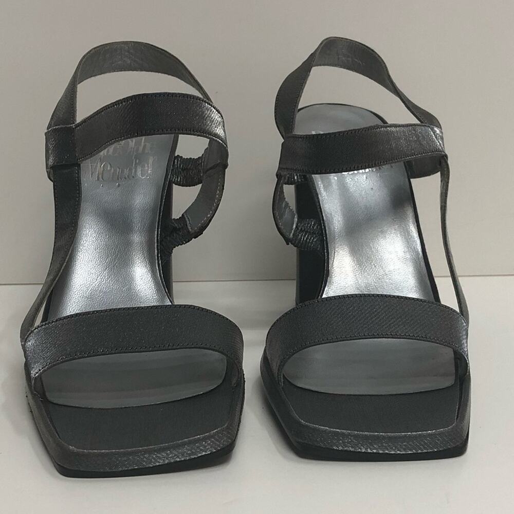 RodOlphe Menudier Made in Italy Silver Crepe Heel